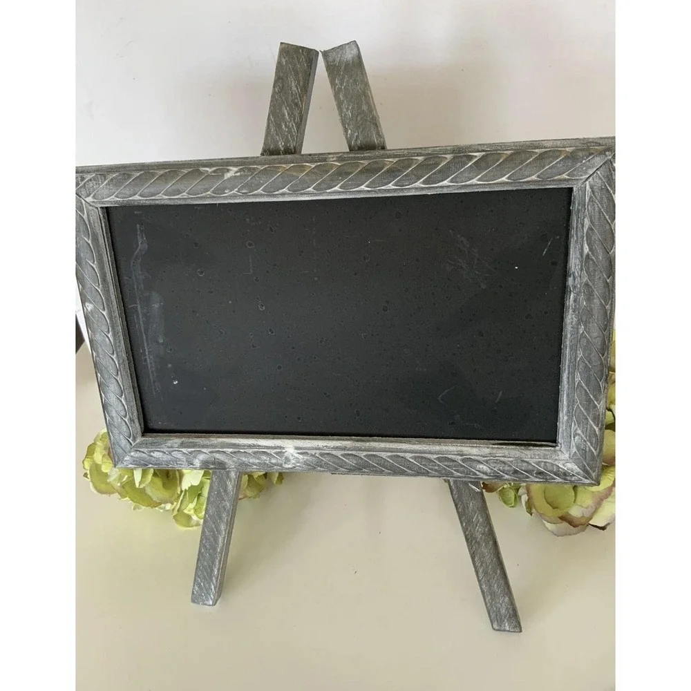 Rustic Wood Tabletop‎ Chalkboard Easel Sign Black Menu Wedding Decor Shabby Chic